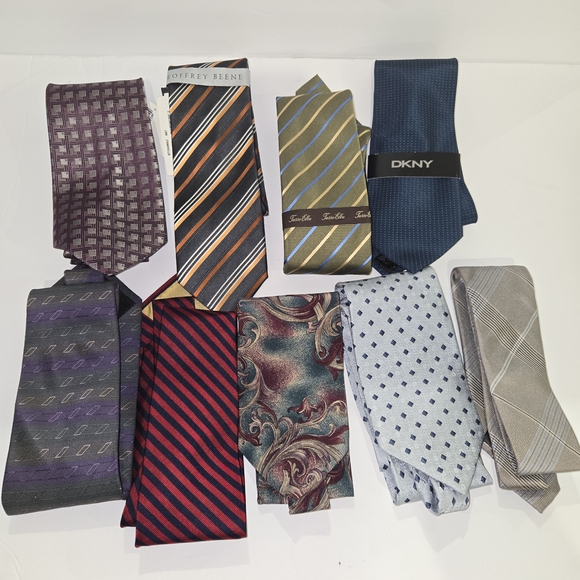 Dkny Other - Designer Men's Silk 9 Ties Bundle 100% Silk Lagerfeld, Brooks, Camuto More